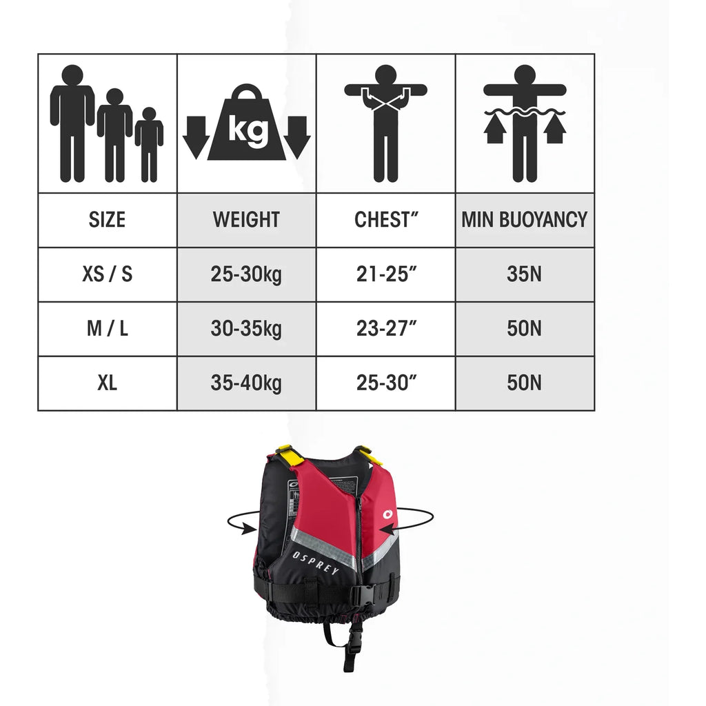 Osprey Junior 50N Buoyancy Aid – Kids Water Sports Vest