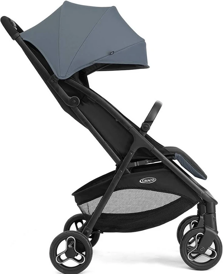 Compact Lightweight Stroller – Stormy Blue Foldable Travel Pushchair