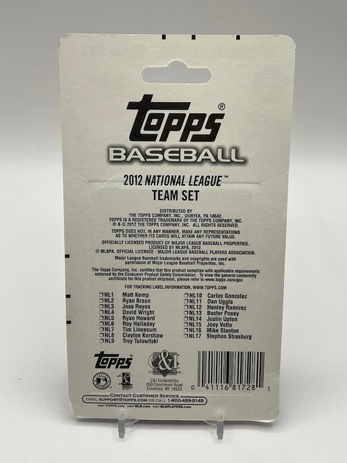 2012 Topps Baseball National League Team Set