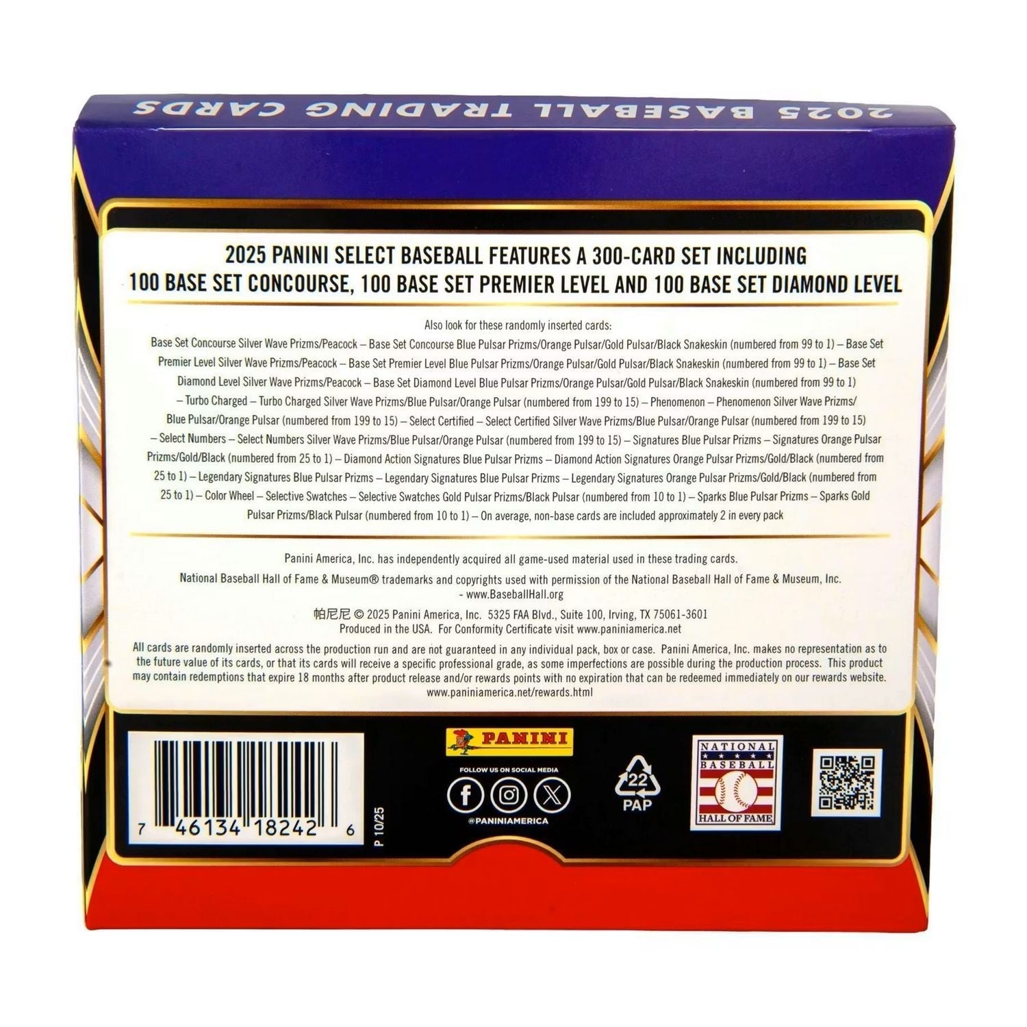 2025 Panini Select Baseball Hobby Preferred Box