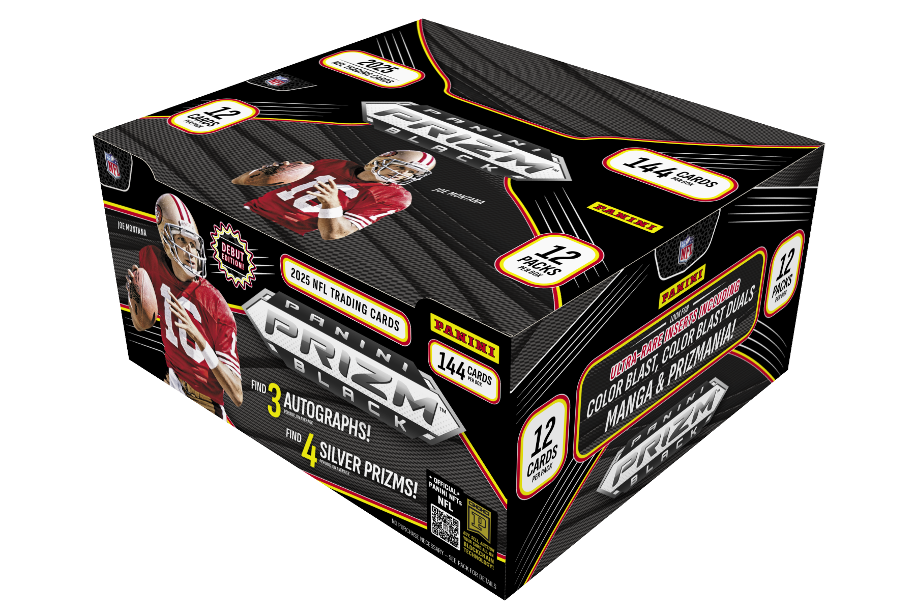 2025 Panini Prizm Black NFL Trading Card Box (Hobby)