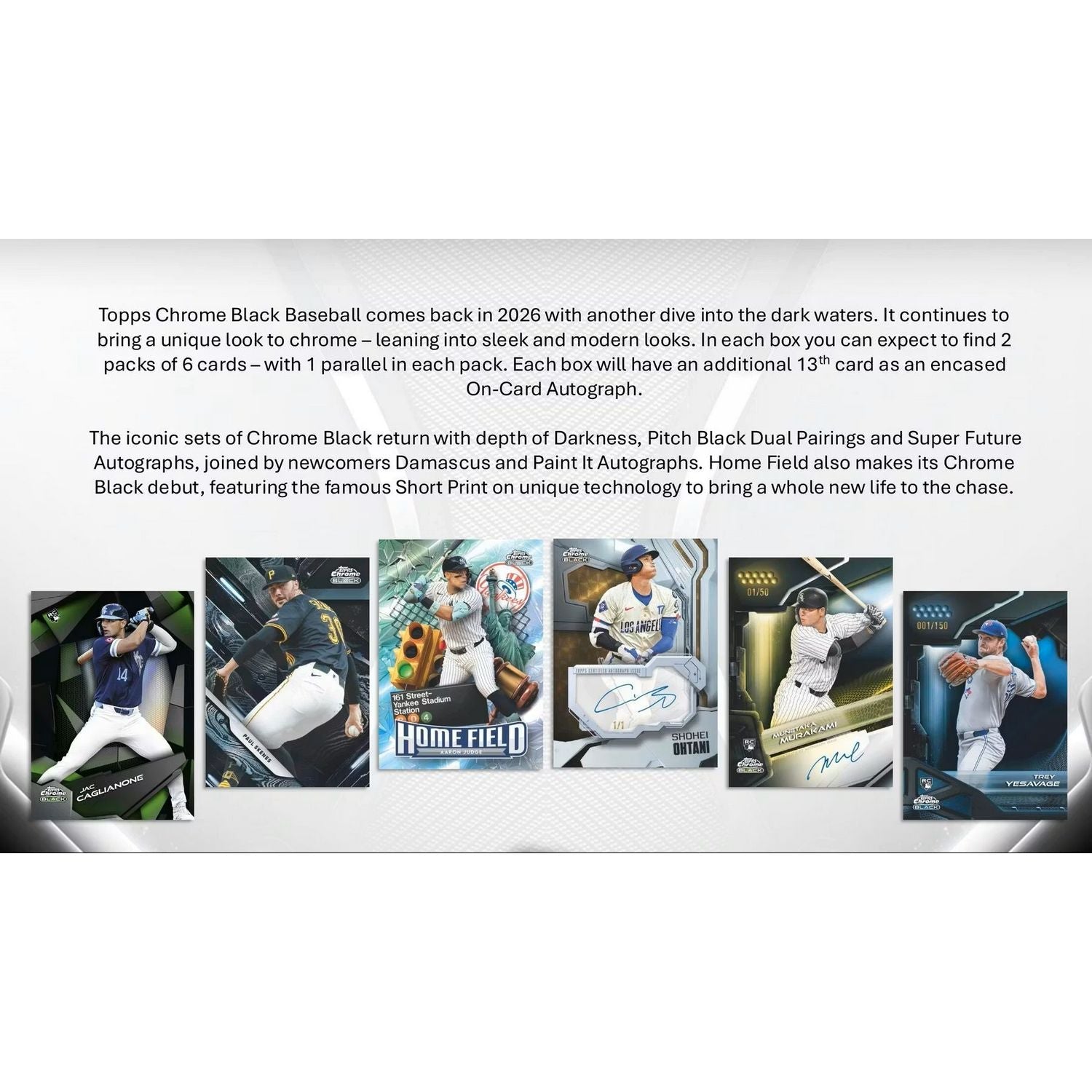 2026 Topps Chrome Black Baseball Hobby Box