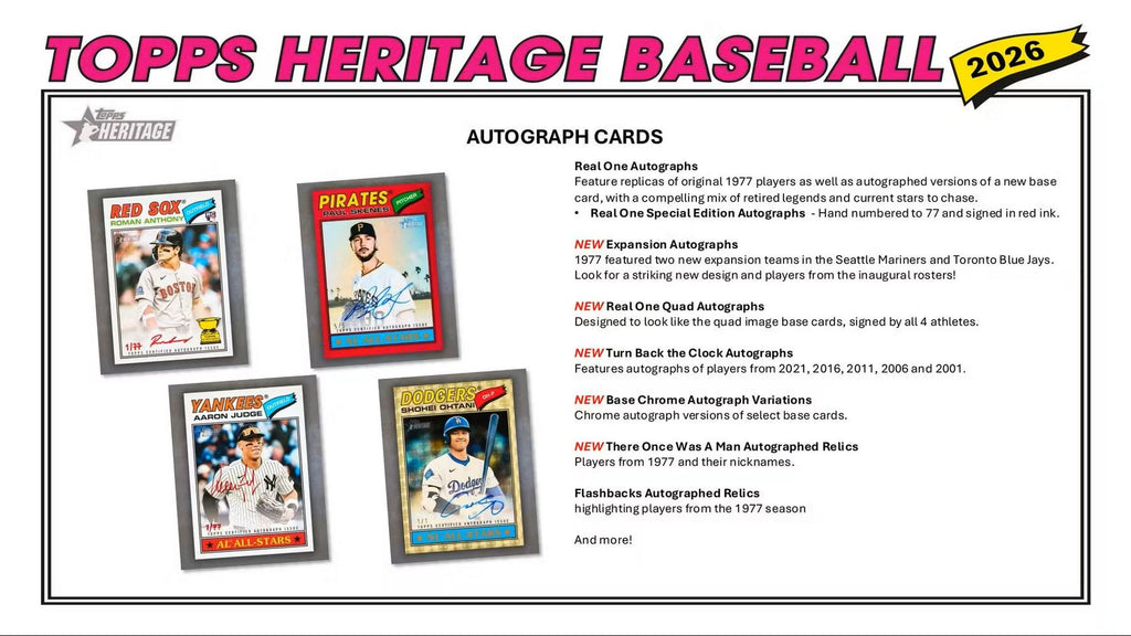 2026 Topps Heritage Baseball Blaster Box