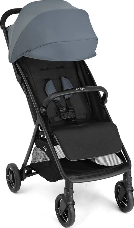 Compact Lightweight Stroller – Stormy Blue Foldable Travel Pushchair