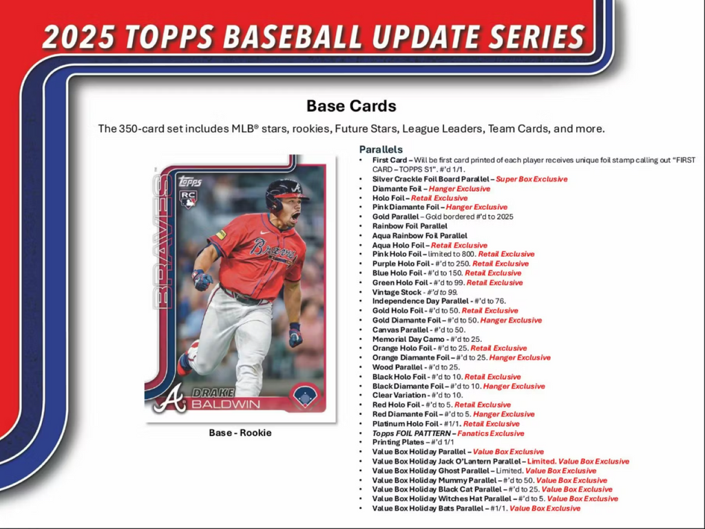 2025 Topps Update Baseball Hanger Box
