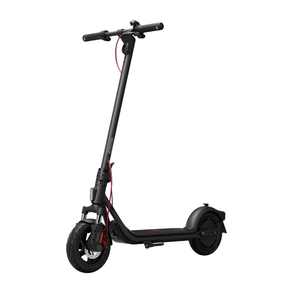 Segway-Ninebot F3 Pro D E-Scooter, bis zu 70 km Reichweite, 10 Zoll selbstabdichtende Luftreifen, Vollfederung, TFT-Display, Apple Find My, faltbar, Schwarz