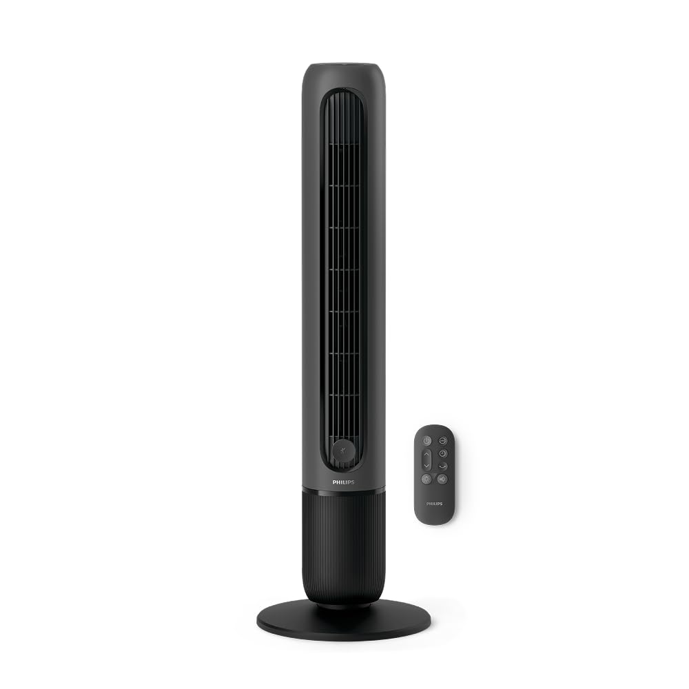 Philips CX5533/11 Turmventilator 104,8cm – 2230m³/h, 3 Modi, 26-46dB, Aroma-Diffuser, 40W, Grau