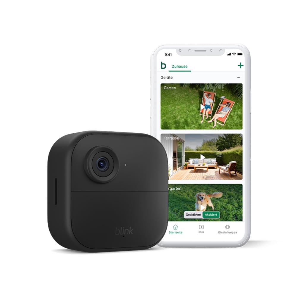 Blink Outdoor 4 WLAN Überwachungskamera – 1080p HD, Nachtsicht, 2 Jahre Akku, Bewegungserkennung