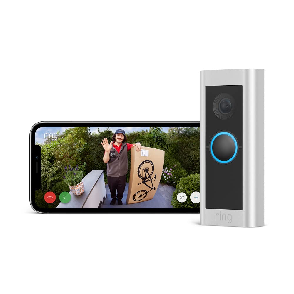 Ring Video Doorbell Pro 2 Videotürklingel, 1536p HD, 3D-Bewegungserkennung, Farb-Nachtsicht, WLAN