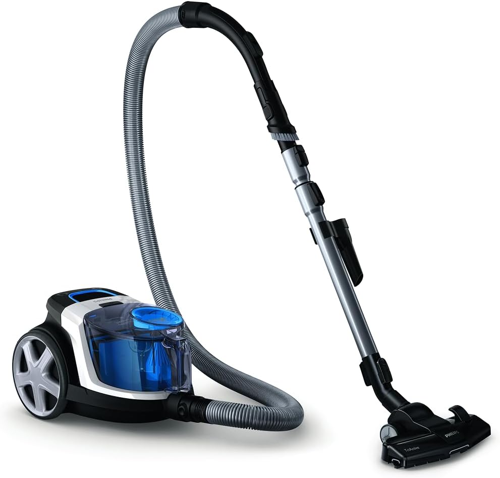 Philips FC9332/09 PowerPro Compact Staubsauger 650W – H13 HEPA, TriActive Düse, 1,5L, Weiß
