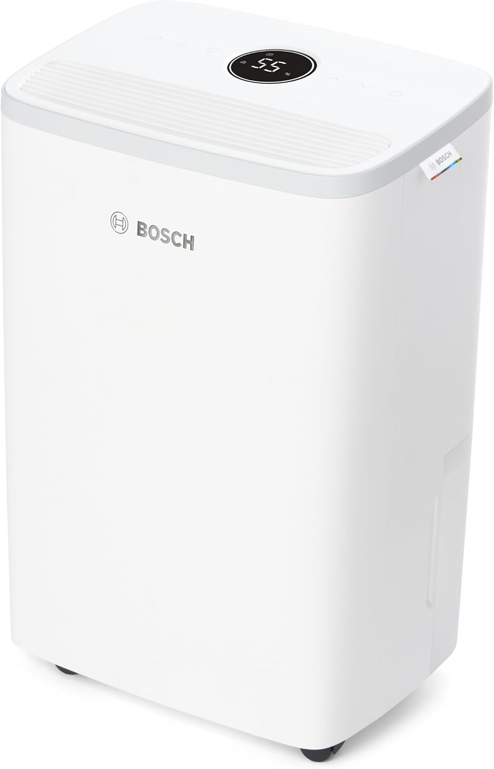 Bosch Dry 2000 Luftentfeuchter 12L/Tag – 35dB, 2,5L Tank, Auto/Nacht/Wäsche, 24m², Weiß/Grau