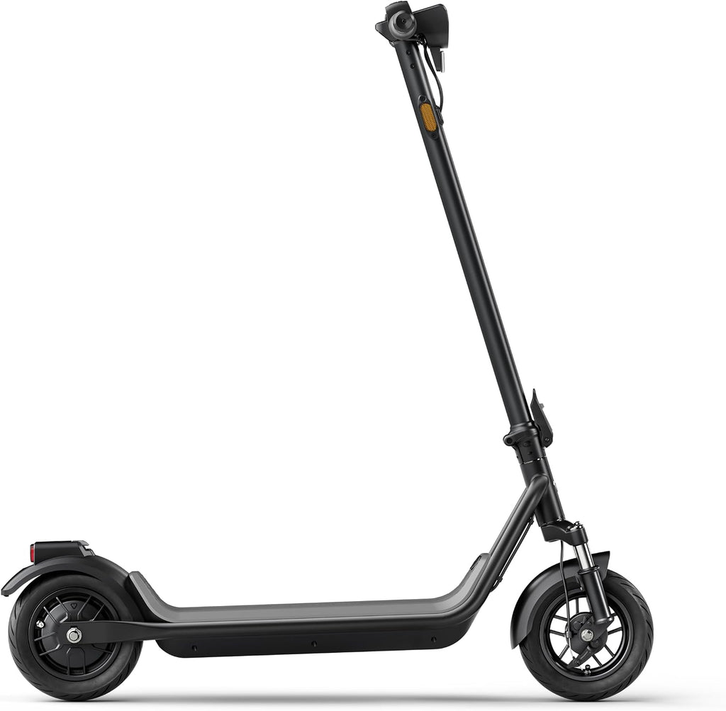 NIU KQi100P E-Scooter mit ABE, bis zu 29 km Reichweite, 300 W Motor, 10 Zoll Luftreifen, hydraulische Vorderradfederung, App-Steuerung, Anthrazit/Schwarz**