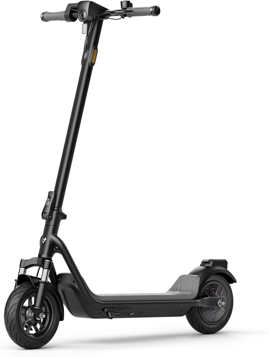 NIU KQi100P E-Scooter mit ABE, bis zu 29 km Reichweite, 300 W Motor, 10 Zoll Luftreifen, hydraulische Vorderradfederung, App-Steuerung, Anthrazit/Schwarz**