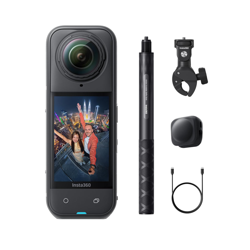Insta360 X5 Essentials Bundle 360°-Kamera 8K – 2x 1/1.28" Sensor, FlowState, 15m wasserdicht, Schwarz