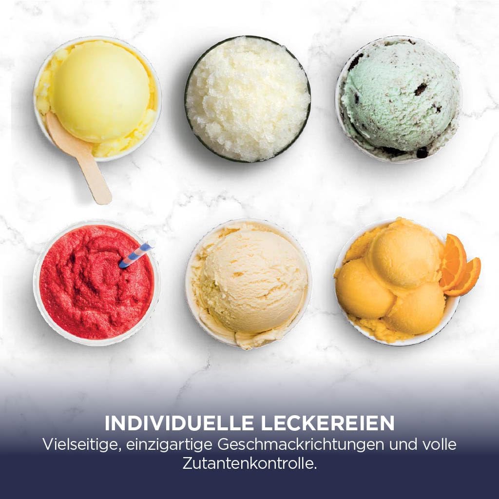 Ninja NC502EU CREAMi Deluxe Eismaschine 2x710ml – 10 Programme, Dual-Motor, Stone Gold