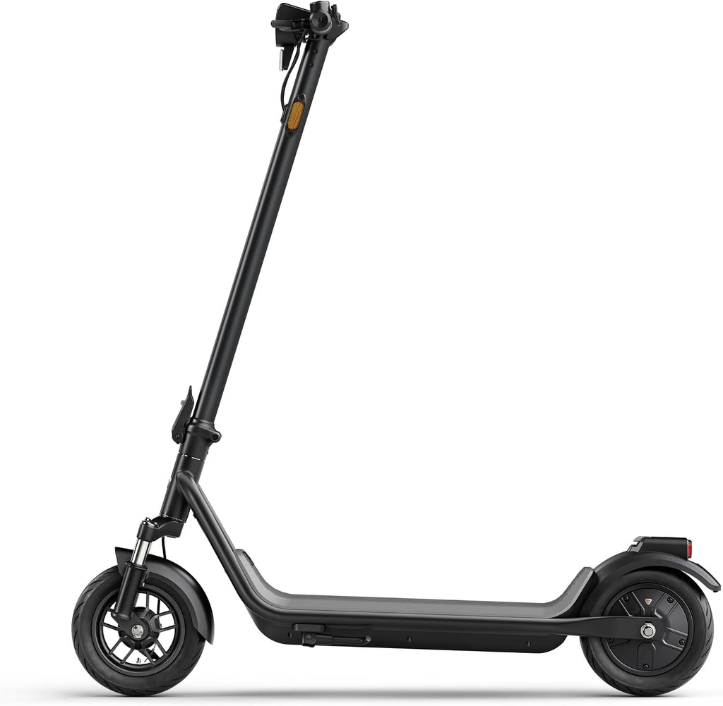 NIU KQi100P E-Scooter mit ABE, bis zu 29 km Reichweite, 300 W Motor, 10 Zoll Luftreifen, hydraulische Vorderradfederung, App-Steuerung, Anthrazit/Schwarz**