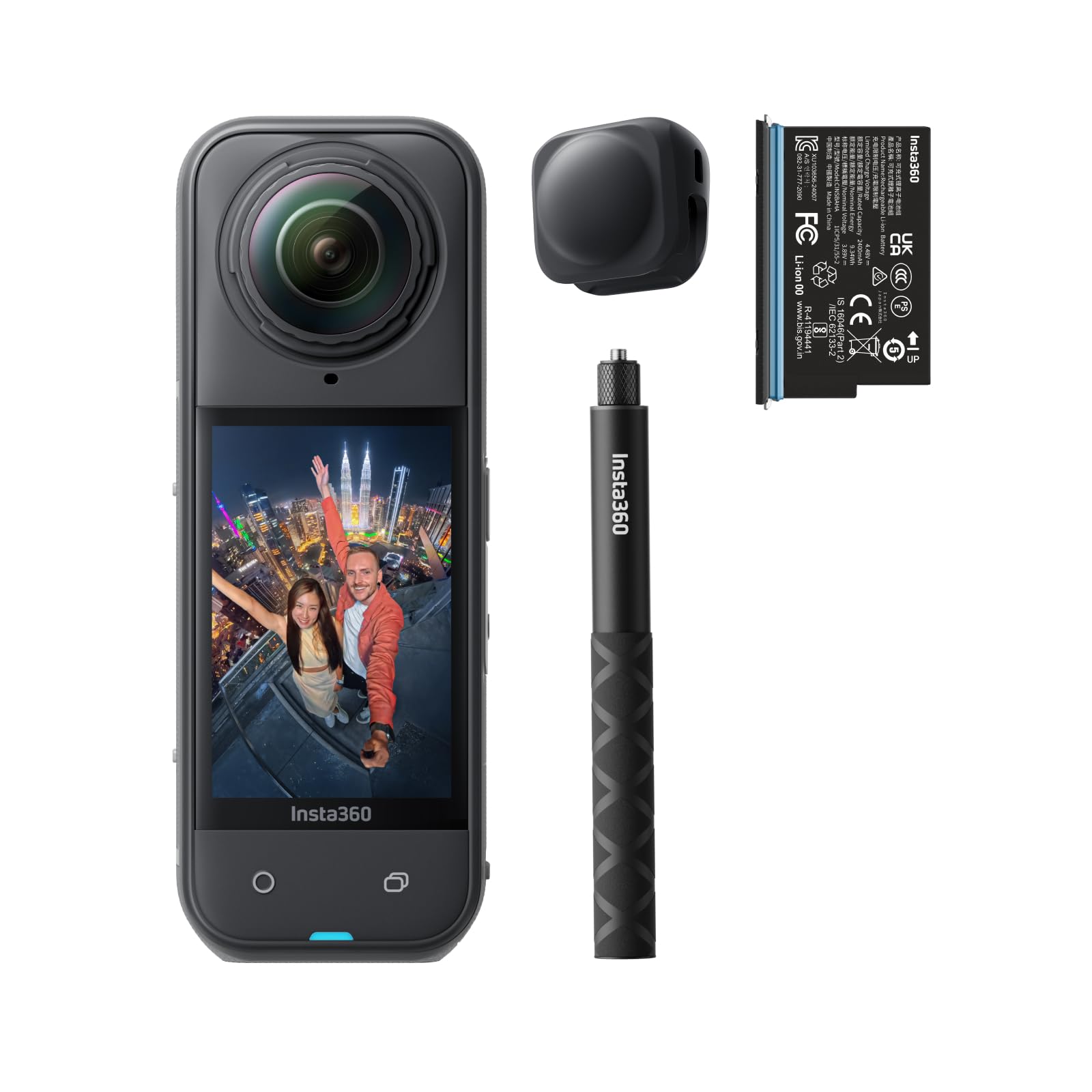 Insta360 X5 Essentials Bundle 360°-Kamera 8K – 2x 1/1.28" Sensor, FlowState, 15m wasserdicht, Schwarz