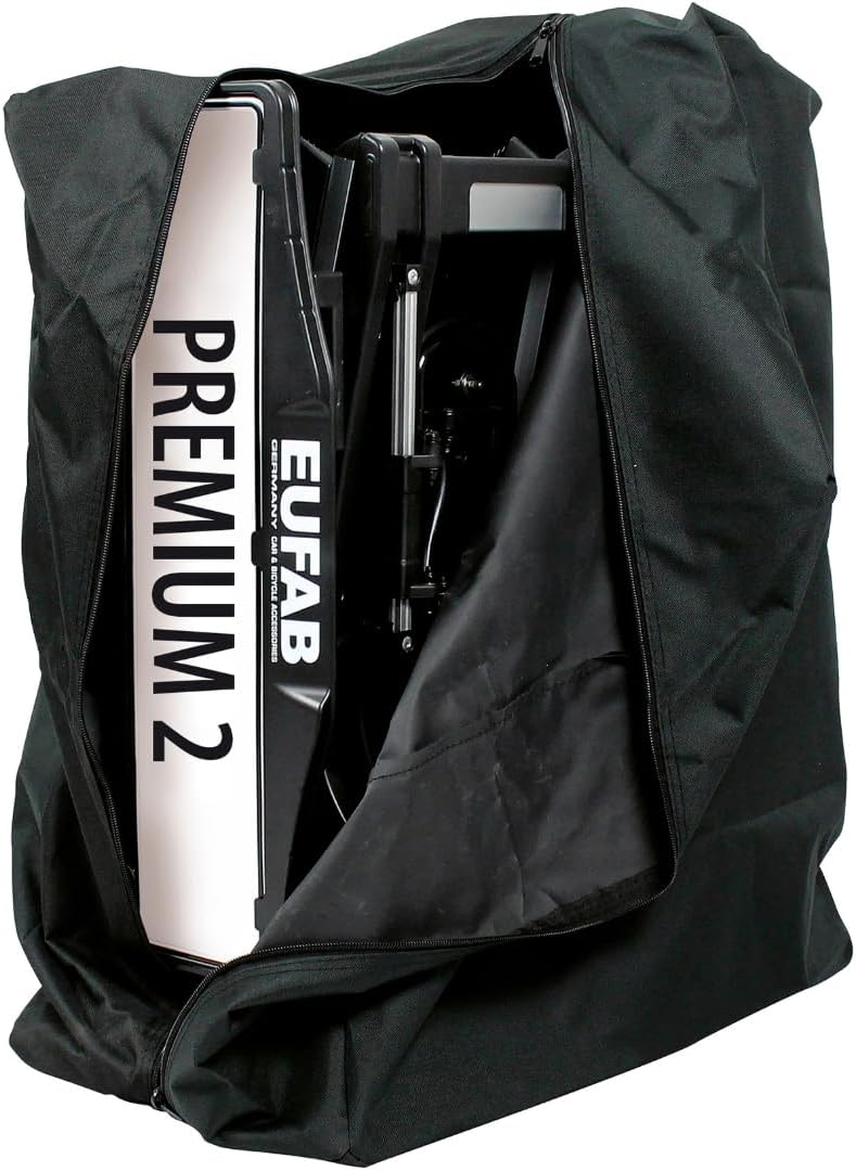 EUFAB PREMIUM 2 Fahrradträger Anhängerkupplung – 2 Räder, 60kg, E-Bike, klappbar, abschließbar, Schwarz