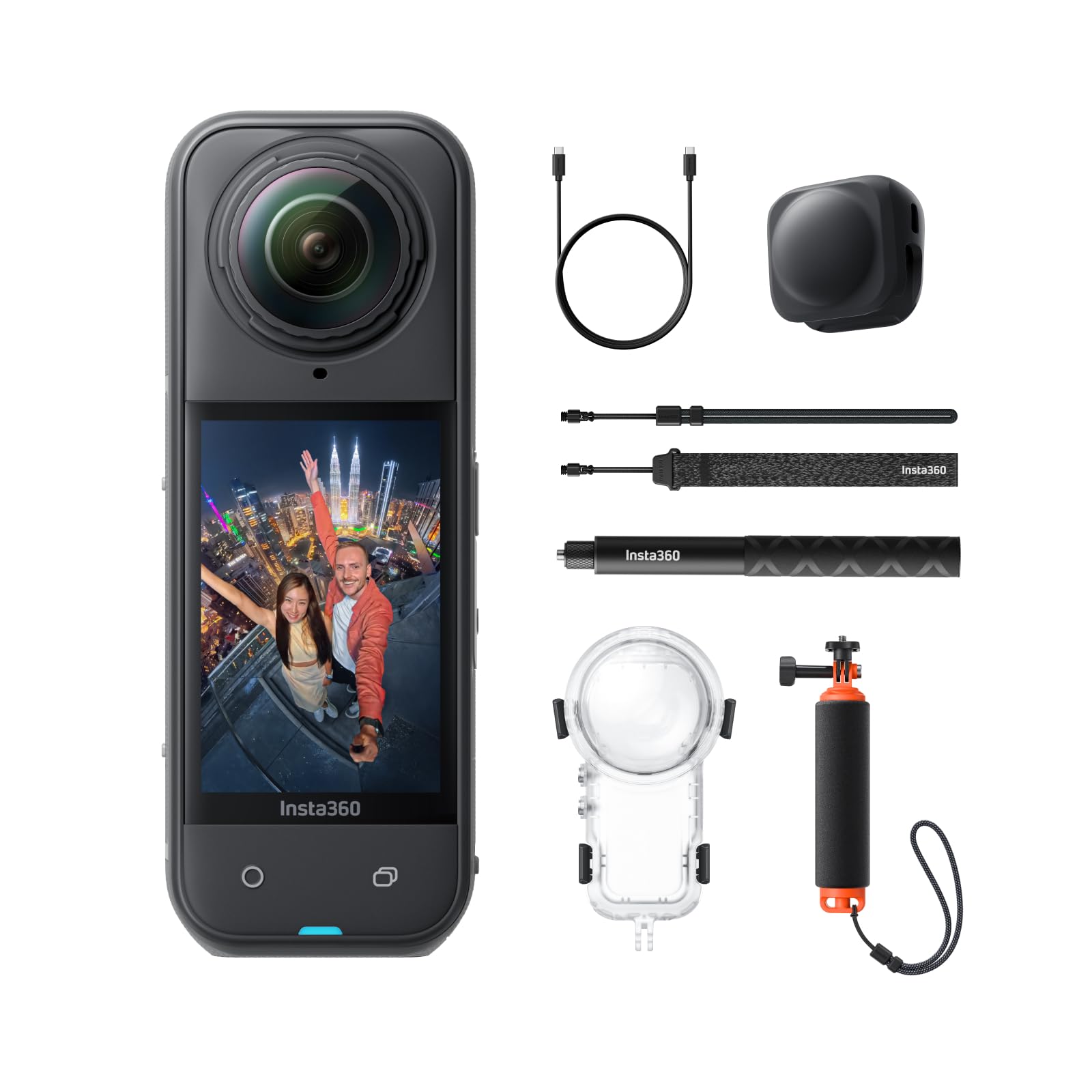 Insta360 X5 Essentials Bundle 360°-Kamera 8K – 2x 1/1.28" Sensor, FlowState, 15m wasserdicht, Schwarz
