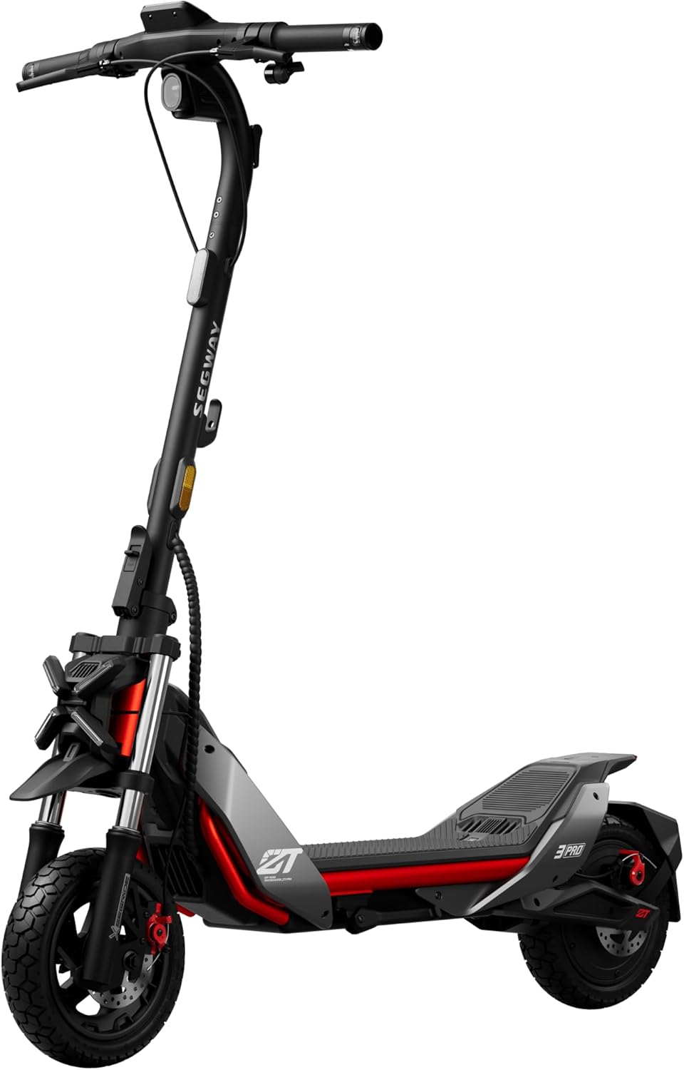Segway-Ninebot ZT3 Pro D E-Scooter, bis zu 70 km Reichweite, 11 Zoll Offroad-Reifen, Vollfederung, Flash Charge, Apple Find My, faltbar, Schwarz**