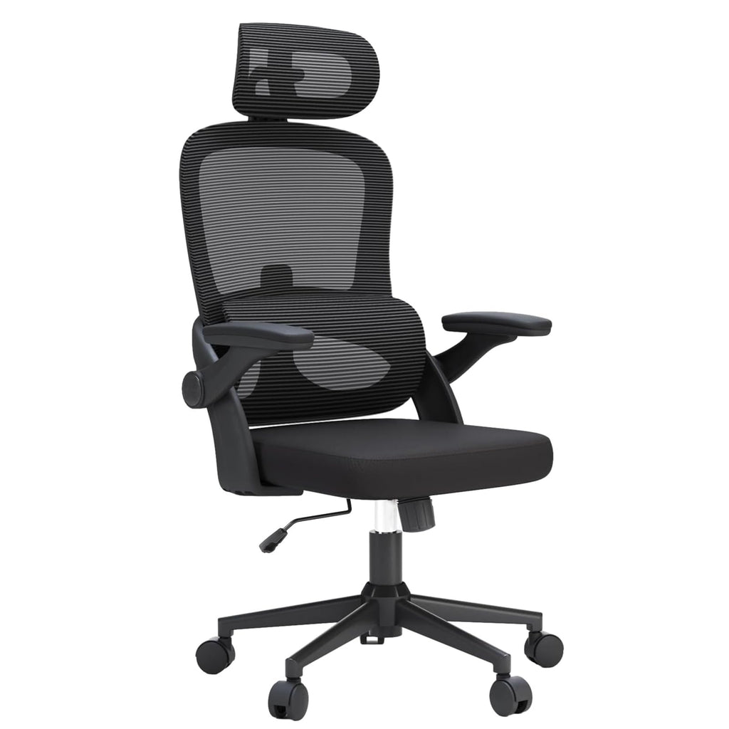 SIHOO M57 Ergonomischer Bürostuhl, 3D-Armlehnen, Mesh, Kopfstütze, bis 150 kg, Schwarz