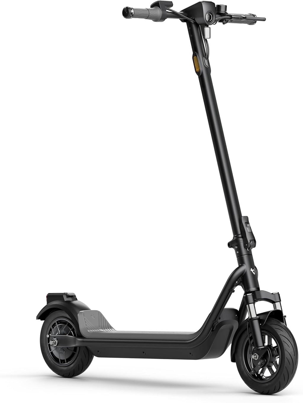 NIU KQi100P E-Scooter mit ABE, bis zu 29 km Reichweite, 300 W Motor, 10 Zoll Luftreifen, hydraulische Vorderradfederung, App-Steuerung, Anthrazit/Schwarz**