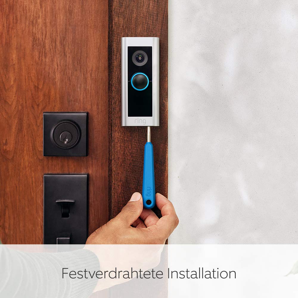 Ring Video Doorbell Pro 2 Videotürklingel, 1536p HD, 3D-Bewegungserkennung, Farb-Nachtsicht, WLAN