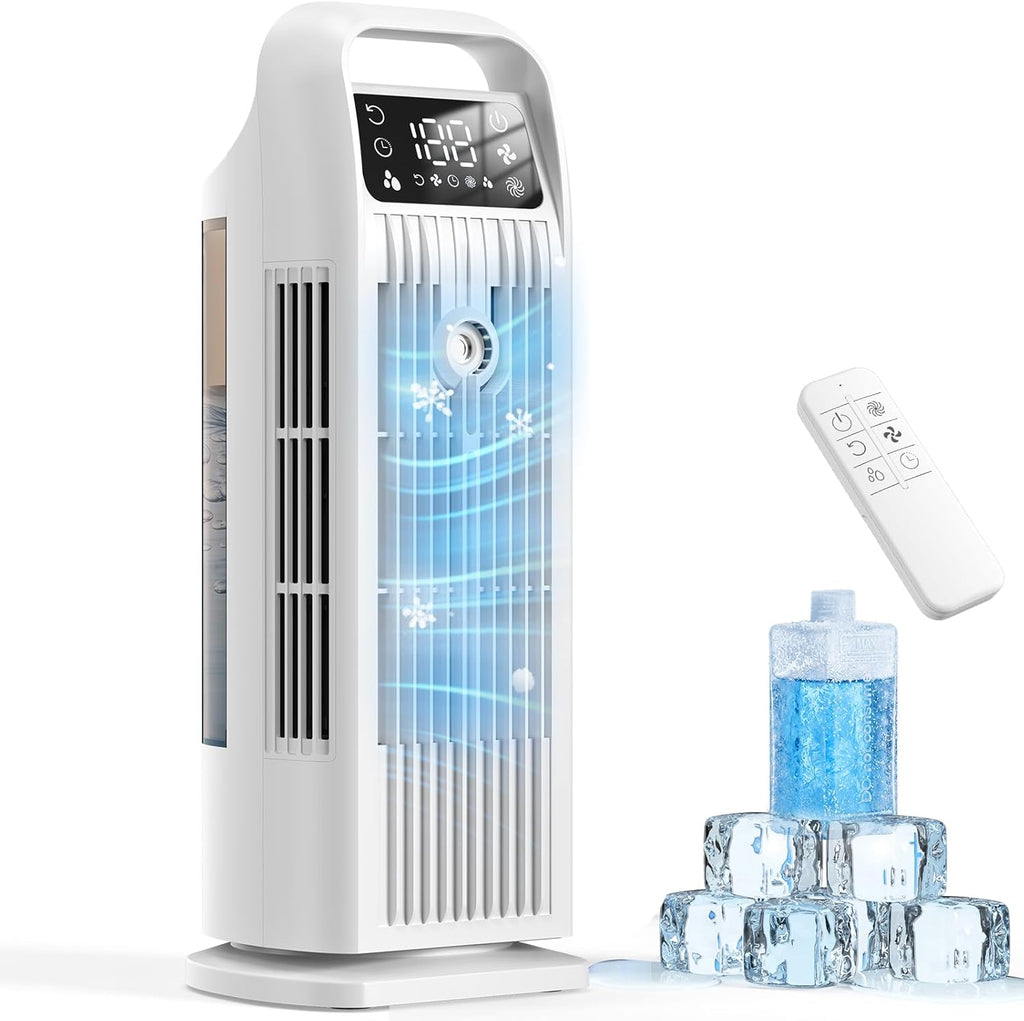 Zenolix KF1 Luftkühler 6-in-1 1,2L – 36W, 7 m/s, 120° Oszillation, 35 dB, Timer, Fernbedienung, Weiß