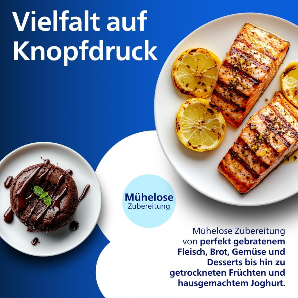 Philips NA550/00 5000 Series Steam & AirFry Heißluftfritteuse 9L – RapidAir Plus, 2x Korb, 2750W