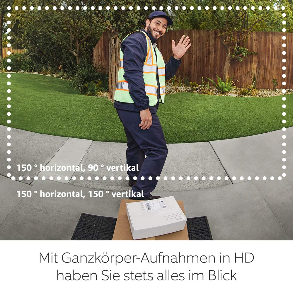 Ring Video Doorbell Pro 2 Videotürklingel, 1536p HD, 3D-Bewegungserkennung, Farb-Nachtsicht, WLAN