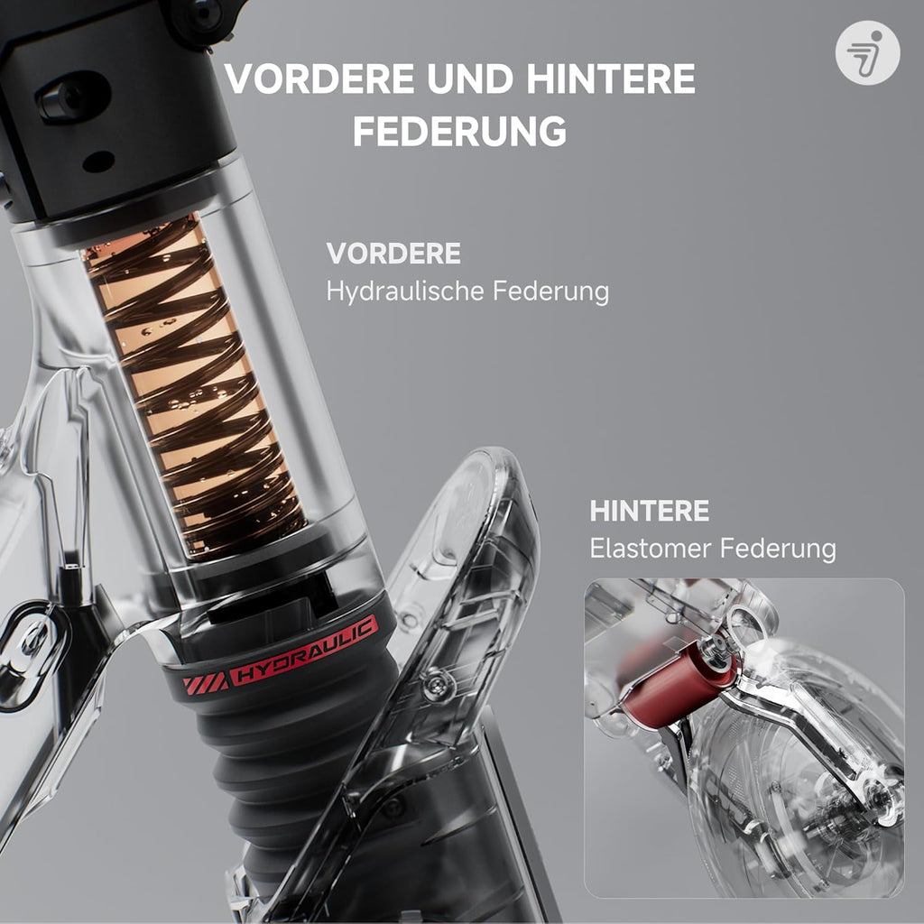 Segway-Ninebot F3 Pro D E-Scooter, bis zu 70 km Reichweite, 10 Zoll selbstabdichtende Luftreifen, Vollfederung, TFT-Display, Apple Find My, faltbar, Schwarz