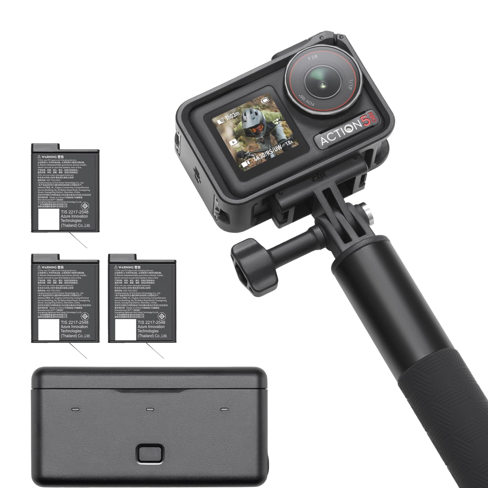 DJI Osmo Action 5 Pro Standard Combo 4K Actionkamera – 1/1.3" Sensor, 4h Akku, OLED, 360° HorizonSteady