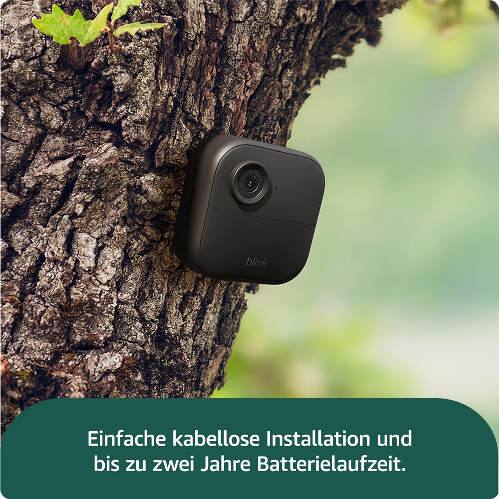 Blink Outdoor 4 WLAN Überwachungskamera – 1080p HD, Nachtsicht, 2 Jahre Akku, Bewegungserkennung