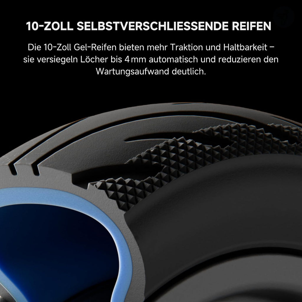 Segway-Ninebot F3 Pro D E-Scooter, bis zu 70 km Reichweite, 10 Zoll selbstabdichtende Luftreifen, Vollfederung, TFT-Display, Apple Find My, faltbar, Schwarz