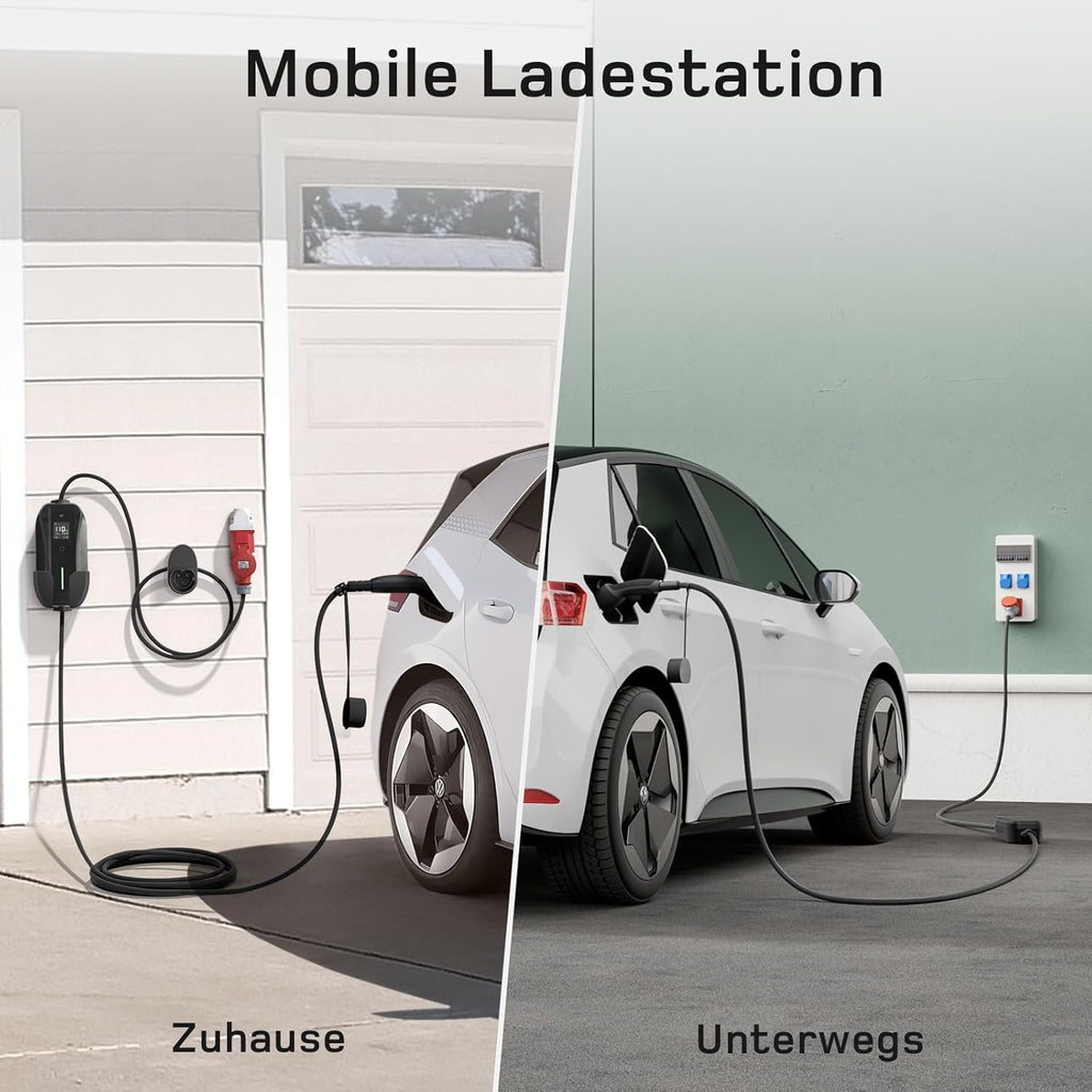 dé deDM2CEE Mobile Wallbox 11kW – Typ 2, 7m Kabel, CEE 16A, 3-phasig, 2-in-1, CE, IP-Schutz