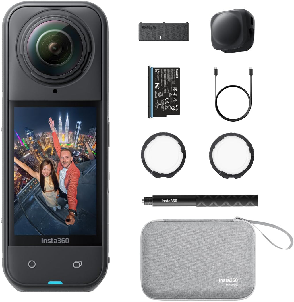 Insta360 X5 Essentials Bundle 360°-Kamera 8K – 2x 1/1.28" Sensor, FlowState, 15m wasserdicht, Schwarz