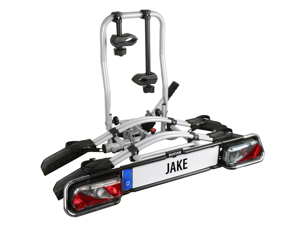 EUFAB PREMIUM 2 Fahrradträger Anhängerkupplung – 2 Räder, 60kg, E-Bike, klappbar, abschließbar, Schwarz