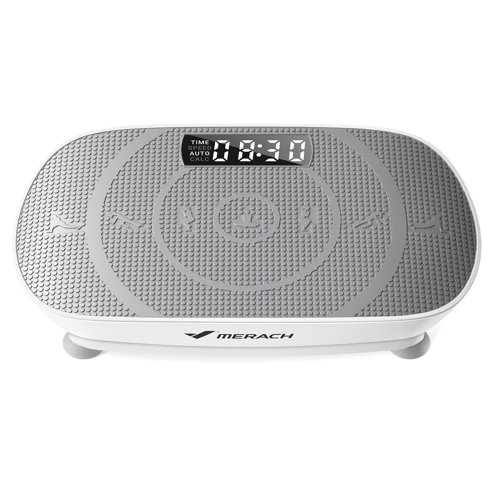 MERACH MR-2398 Slim Vibrationsplatte – 10 Stufen, <40 dB, 136kg, LED-Display, Fernbedienung, Grau