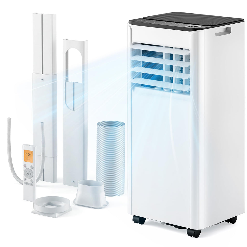 9000 BTU Portable Air Conditioner with Cooling, Dehumidifier, Fan, Sleep Mode & Remote Control