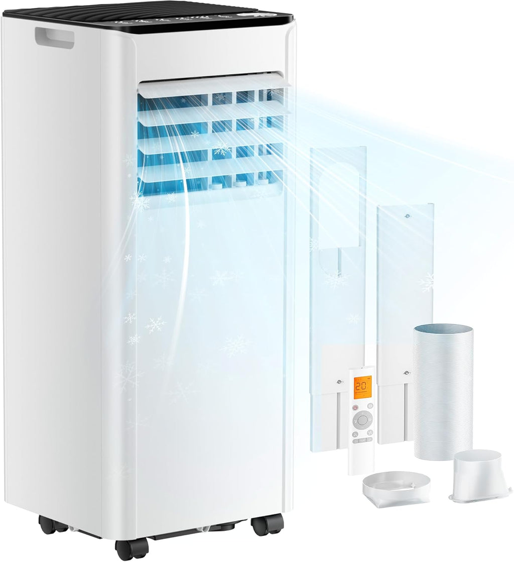 EUHOMY OL-A016FF26N2 Mobiles Klimagerät 9.000 BTU – 4-in-1, R290, EEK A, GMCC, 25m², Weiß