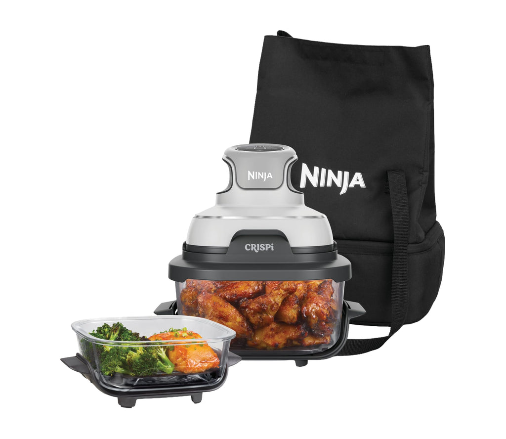 Ninja FN101EU CRISPi Heißluftfritteuse 3,8L – 4 Funktionen, PFAS-frei, Glasbehälter, 1700W, Stone Gold