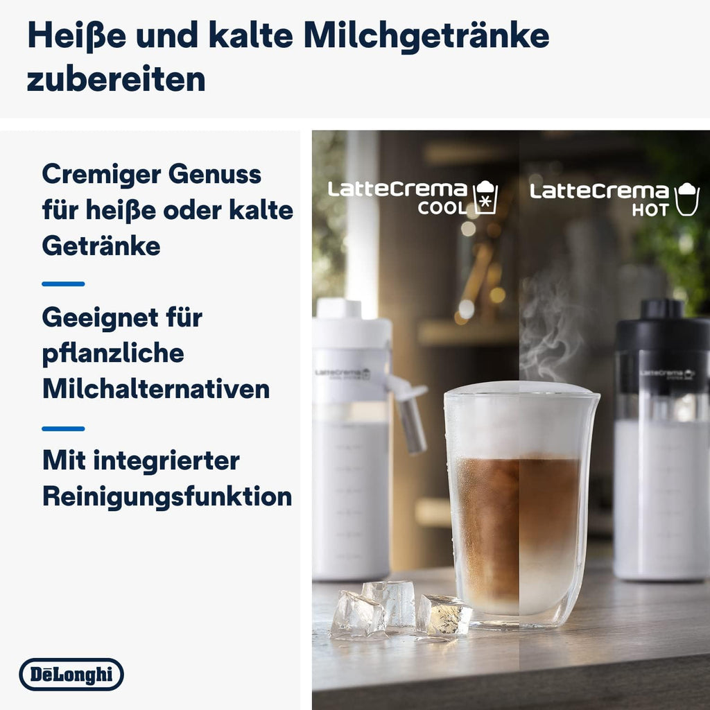 De'Longhi Eletta Explore ECAM452.57.G Kaffeevollautomat – 40+ Getränke, LatteCrema Hot & Cool, TFT, Grau