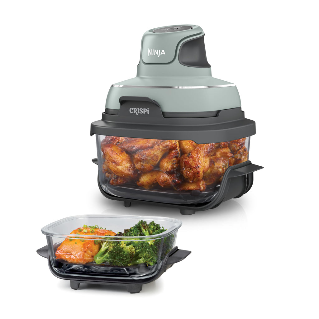 Ninja FN101EU CRISPi Heißluftfritteuse 3,8L – 4 Funktionen, PFAS-frei, Glasbehälter, 1700W, Stone Gold