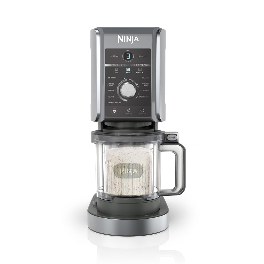 Ninja NC502EU CREAMi Deluxe Eismaschine 2x710ml – 10 Programme, Dual-Motor, Stone Gold