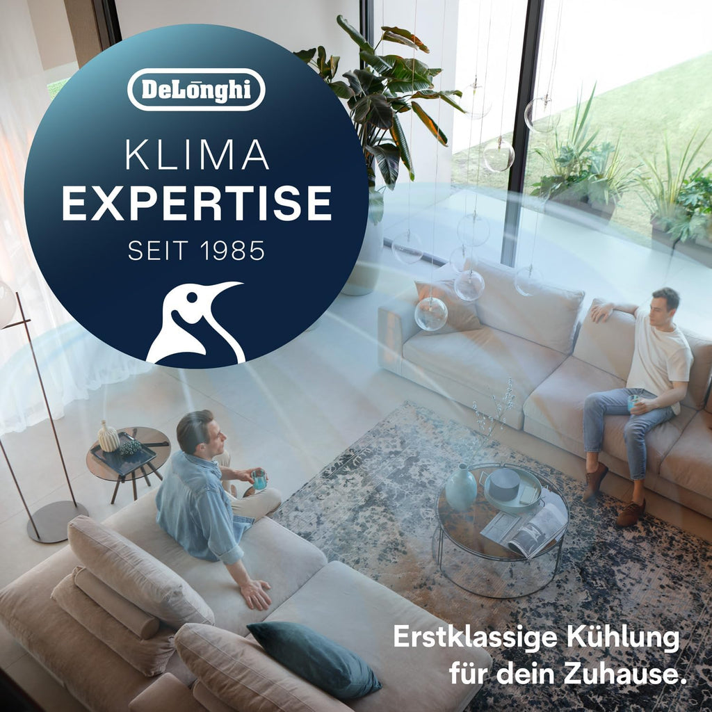 De'Longhi Penguin PAC EM82 Eco Mobiles Klimagerät 2,4kW – R290, EEK A, SEER 16, Staubfilter, Weiß