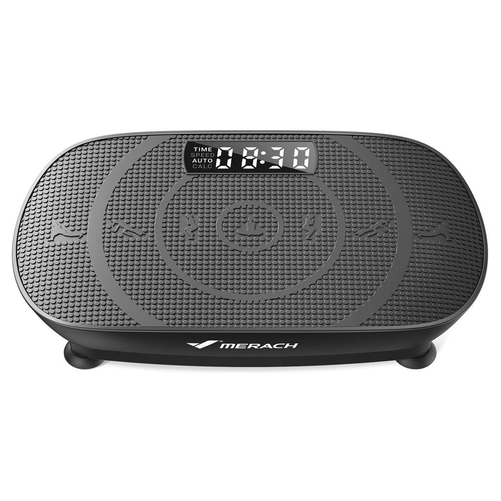 MERACH MR-2398 Slim Vibrationsplatte – 10 Stufen, <40 dB, 136kg, LED-Display, Fernbedienung, Grau