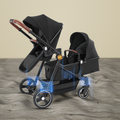 Foldable Twin Baby Stroller – Lightweight Double Seat Pushchair for Travel