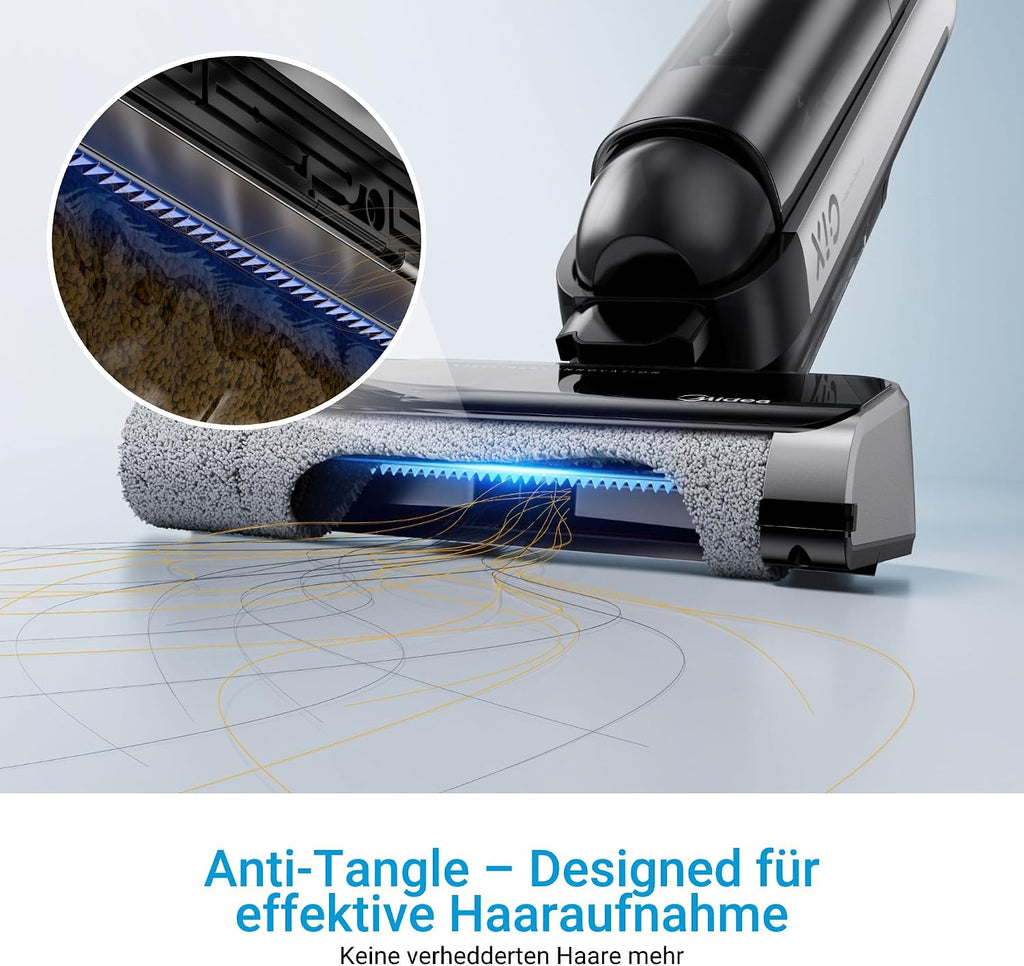 Midea X10 SF 3-in-1 Nass-Trocken Akku-Sauger – KI-Erkennung, 60°C Heißlufttrocknung, Selbstreinigung