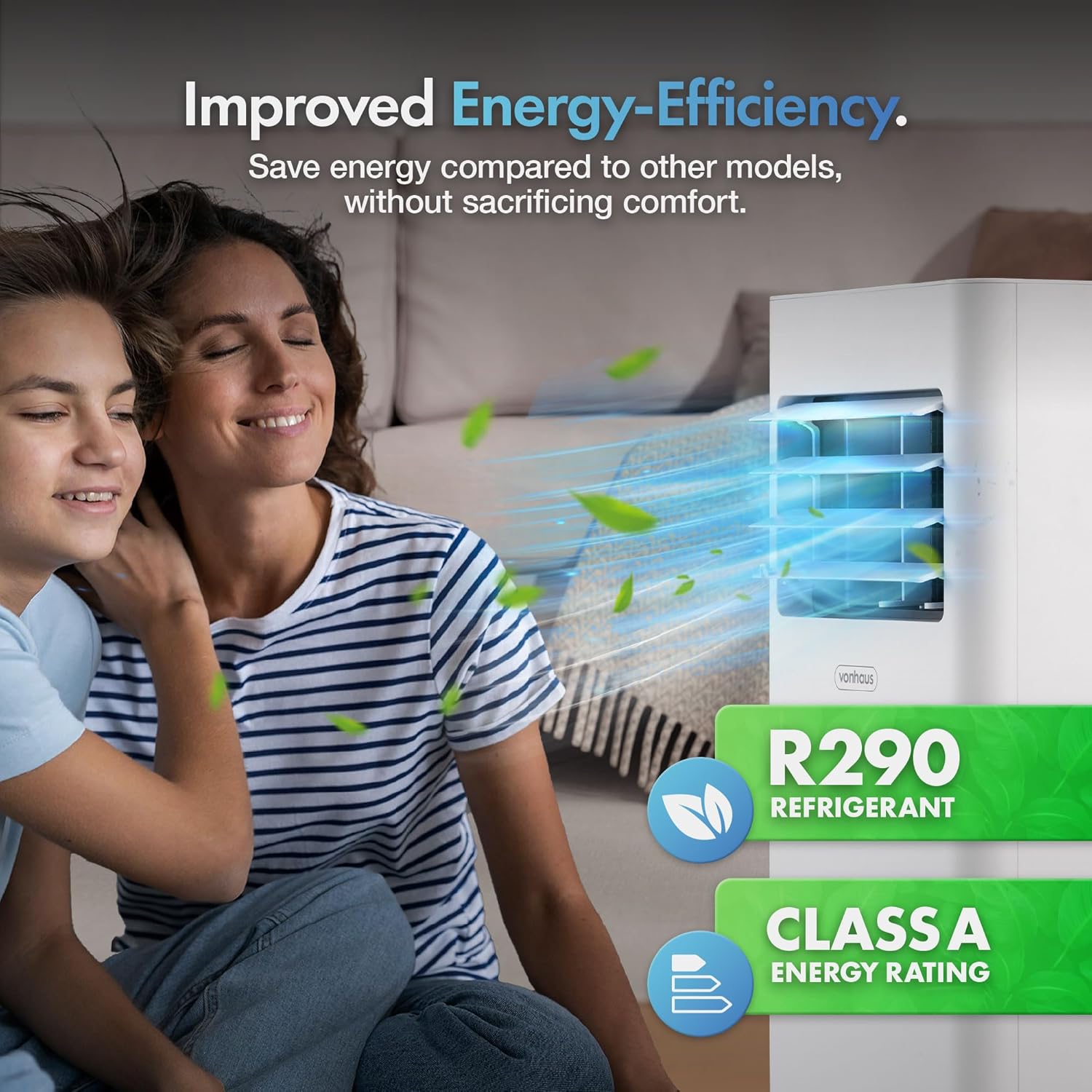12000 BTU Portable Air Conditioner with WiFi, Cooling, Dehumidifier, Fan, Sleep Mode & Remote Control