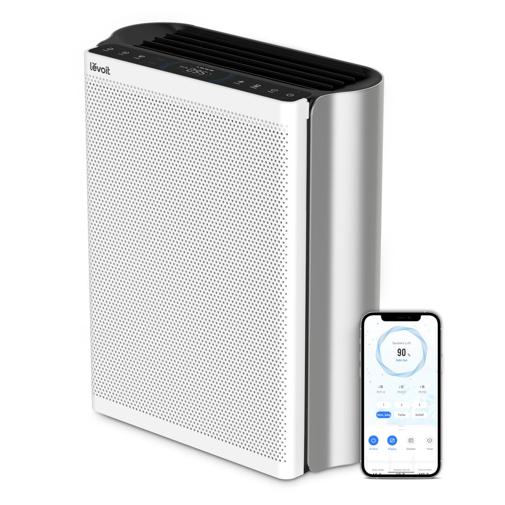 Levoit Vital 200S Smart Luftreiniger 416m³/h – HEPA 99,97%, 87m², Haustiermodus, 24dB, Alexa, Weiß/Schwarz